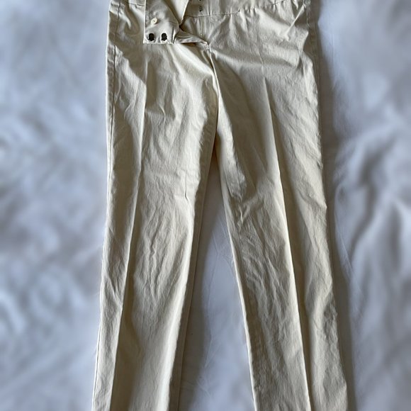 Theory Beige Cotton Pants - Picture 4 of 6
